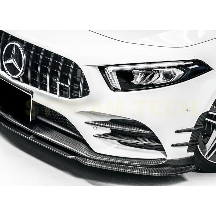 BENZ メルセデス ベンツ W177 Aクラス AMGライン用 GTタイプ カーボン フロントカナード 6ピース フロントスプリッター エアロガーニッシュ 綾織 A35 AMGの画像