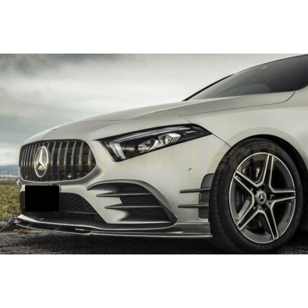 BENZ メルセデス ベンツ W177 Aクラス AMGライン用 GTタイプ カーボン フロントカナード 6ピース フロントスプリッター エアロガーニッシュ 綾織 A35 AMGの画像
