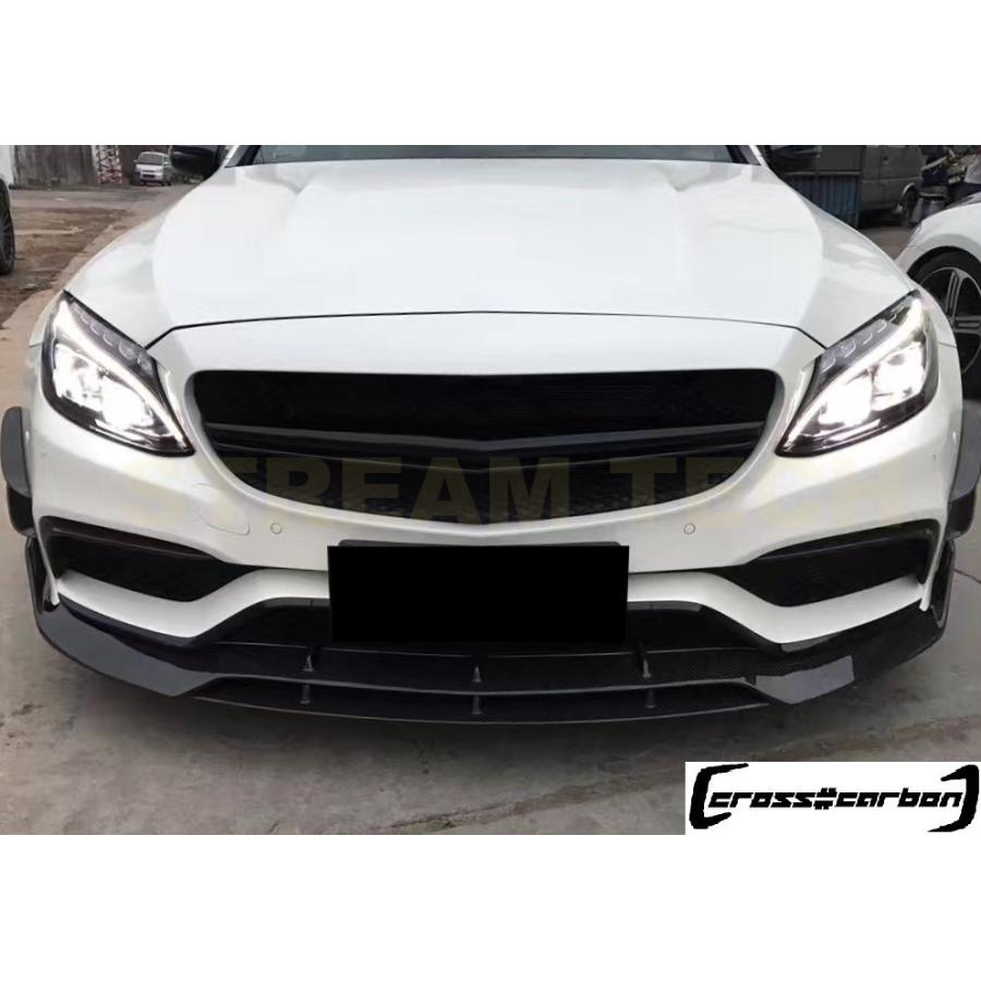BENZ メルセデス ベンツ C205 A205 C63 AMG用 BRABデザイン カーボン フロントスポイラー リップスポイラー フロントリップ 綾織カーボン W205 2D Cクラス 人気の画像