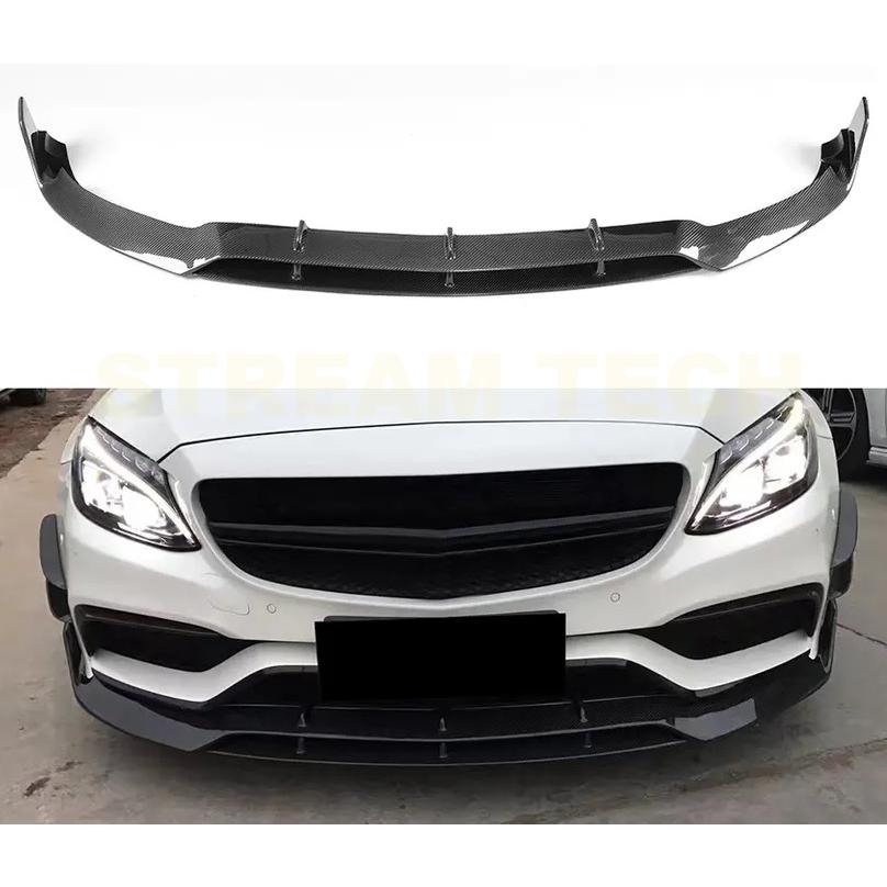 BENZ メルセデス ベンツ C205 A205 C63 AMG用 BRABデザイン カーボン フロントスポイラー リップスポイラー フロントリップ 綾織カーボン W205 2D Cクラス 人気の画像