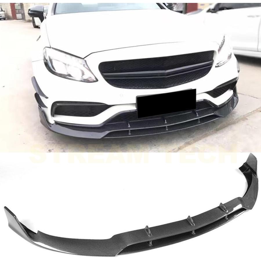 BENZ メルセデス ベンツ C205 A205 C63 AMG用 BRABデザイン カーボン フロントスポイラー リップスポイラー フロントリップ 綾織カーボン W205 2D Cクラス 人気の画像
