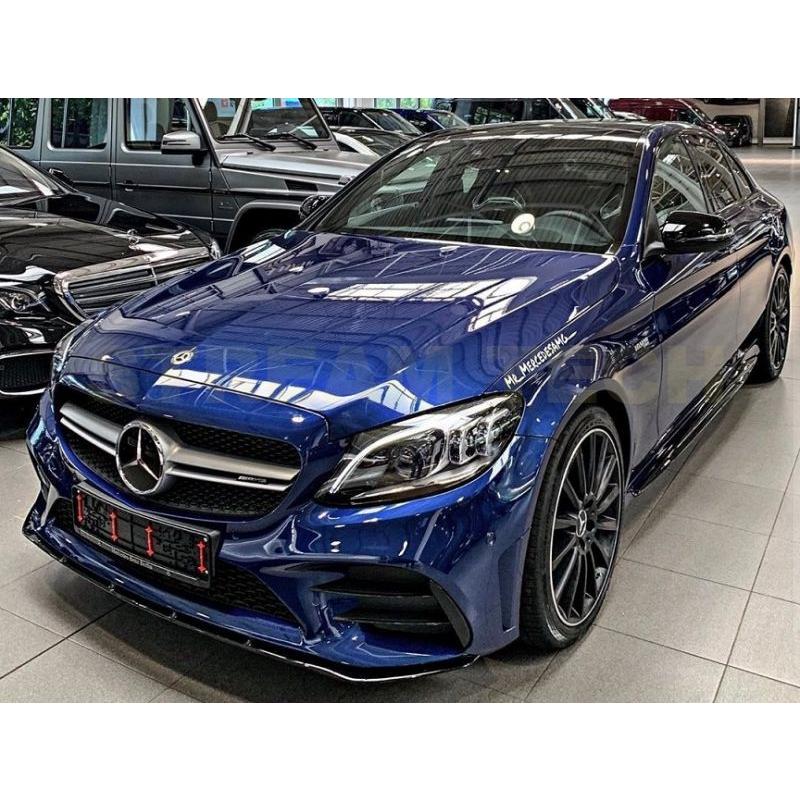 ベンツ　Cクラス W205 フロント リップ カバー2015～2021カーボン柄 ベンツCクラス W205 フロント リップ カバー2015～2021カーボン柄
