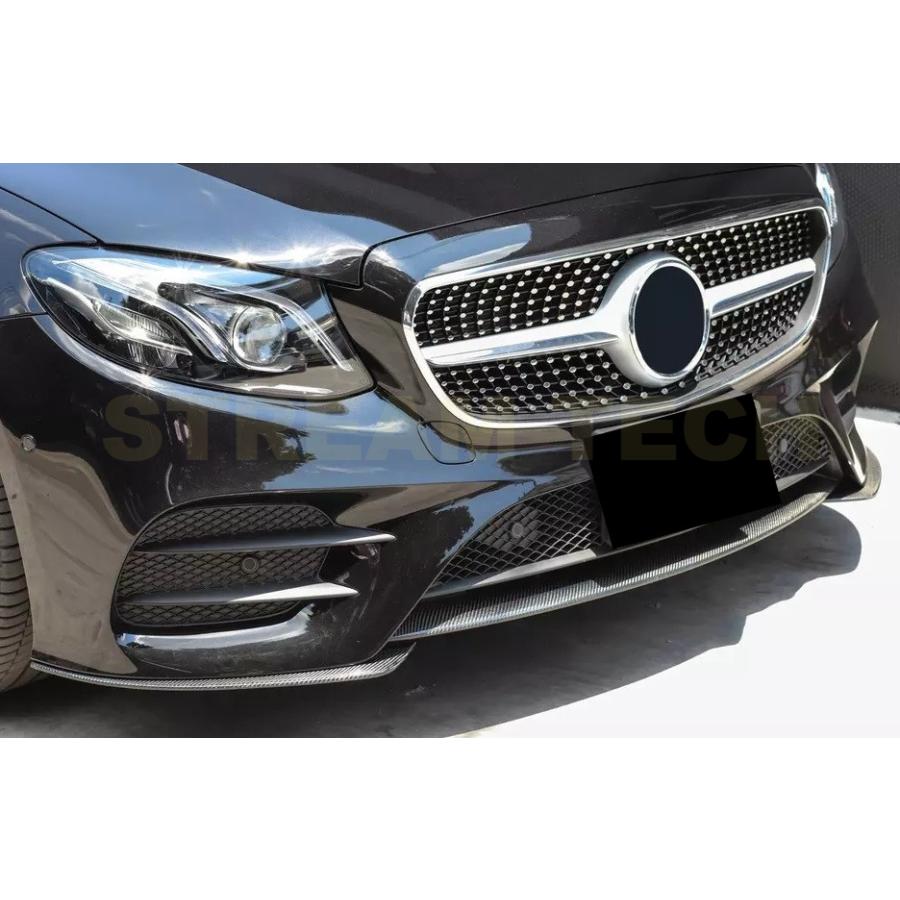 BENZ メルセデス ベンツ C238 A238 Eクラス スポーツ 前期用 MLタイプ カーボン フロントスポイラー 3ピース リップスポイラー フロントリップ 綾織 W238 人気の画像