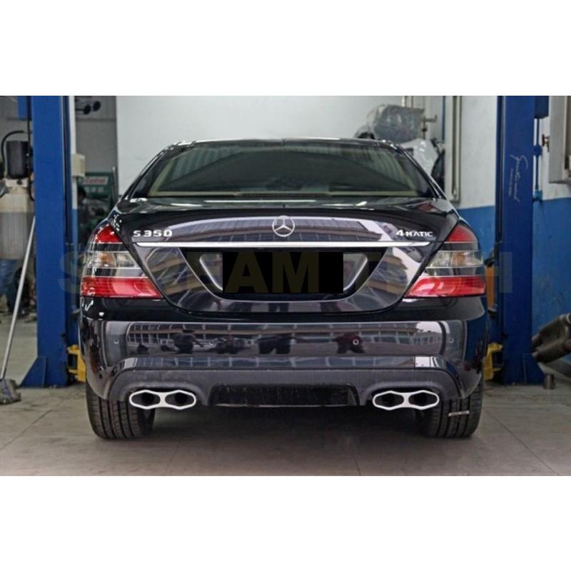 BENZ メルセデス ベンツ W221 Sクラス用 S65 AMGタイプ スクエア マフラーテールパイプ マフラーカッター テールエンド ガーニッシュ S350 S550 S600 人気商品 | 