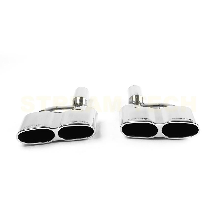 BENZ メルセデス ベンツ W221 Sクラス用 S65 AMGタイプ スクエア マフラーテールパイプ マフラーカッター テールエンド ガーニッシュ S350 S550 S600 人気商品 |  | 03