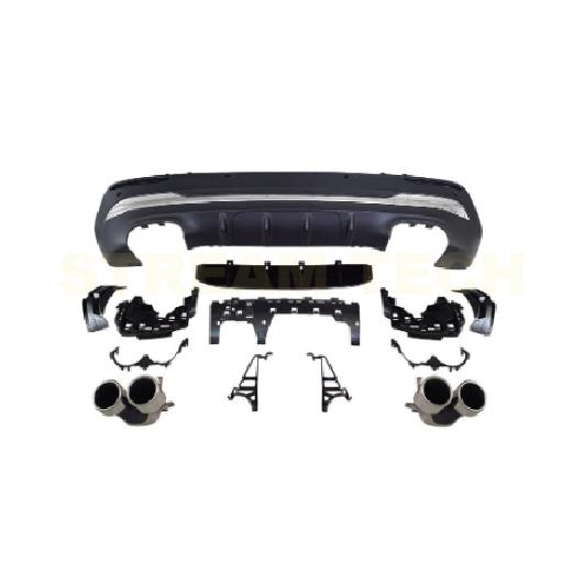 BENZ メルセデス ベンツ H247 GLA AMGライン用 GLA45s AMGタイプ 艶有ブラック リアディフューザー テールパイプ テールガーニッシュ 4本出し GLA35 人気商品 |  | 03