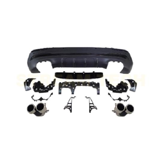 BENZ メルセデス ベンツ H247 GLA AMGライン用 GLA45s AMGタイプ 艶有ブラック リアディフューザー テールパイプ テールガーニッシュ 4本出し GLA35 人気商品 |  | 04