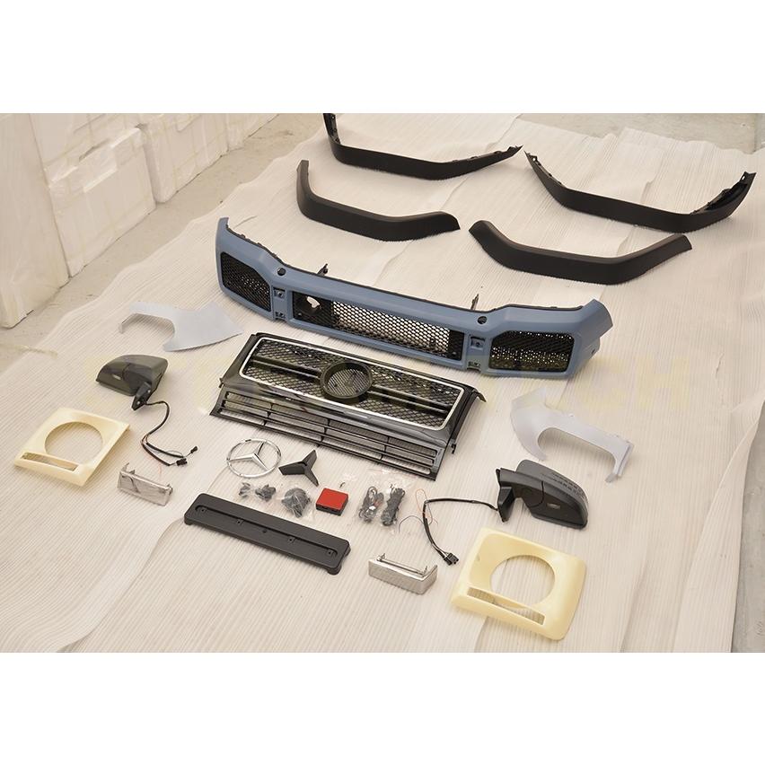 BENZ メルセデス ベンツ W463 Gクラス ゲレンデ用 G63 AMGタイプ エアロセット PPウレタン フロントバンパー フェンダー ミラー W463.1 G350 G500 G550 G55 |  | 03