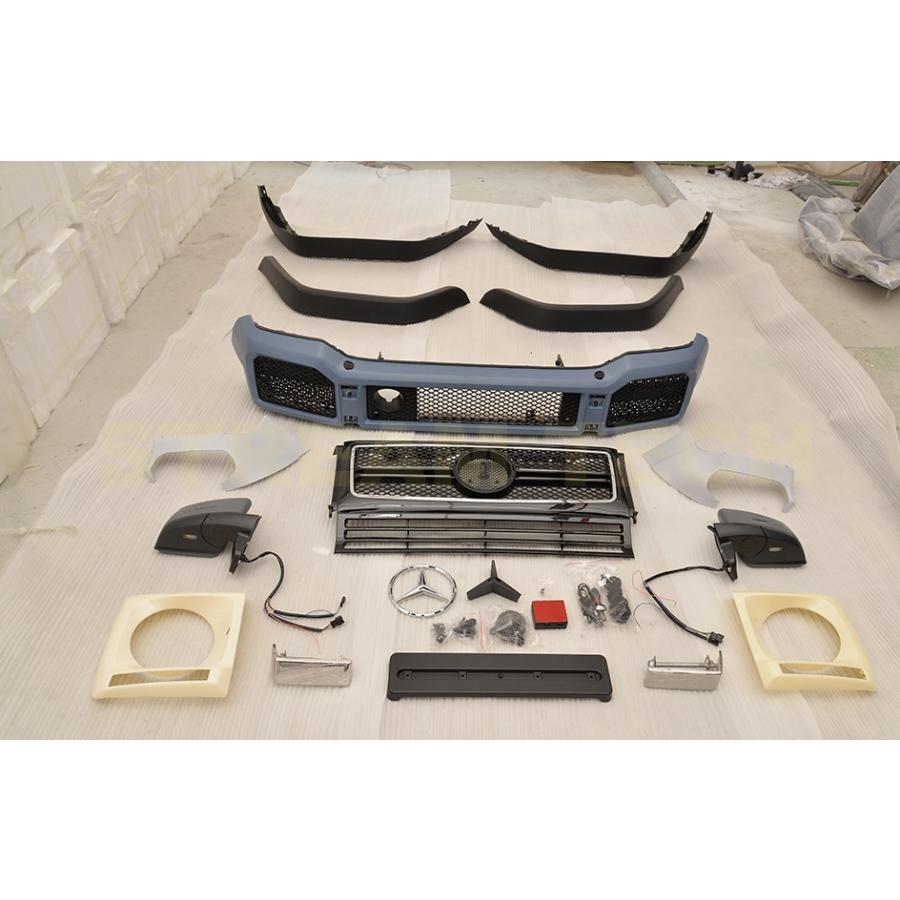 BENZ メルセデス ベンツ W463 Gクラス ゲレンデ用 G63 AMGタイプ エアロセット PPウレタン フロントバンパー フェンダー ミラー W463.1 G350 G500 G550 G55 |  | 05