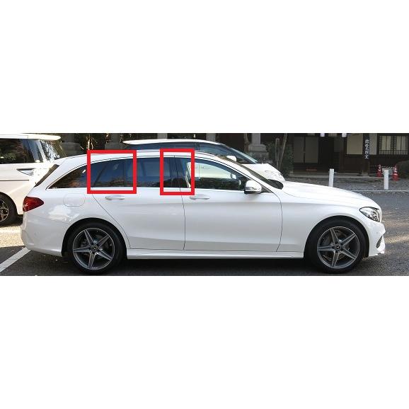 BENZ メルセデス ベンツ S205 Cクラス ワゴン用 リアルカーボン ピラー