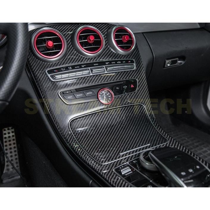 BENZ メルセデス ベンツ W205 S205 C205 A205 Cクラス用 リアルカーボン センターコンソールパネル インテリアパネル カーボンカバー 綾織 W253 C63 AMG 人気の画像