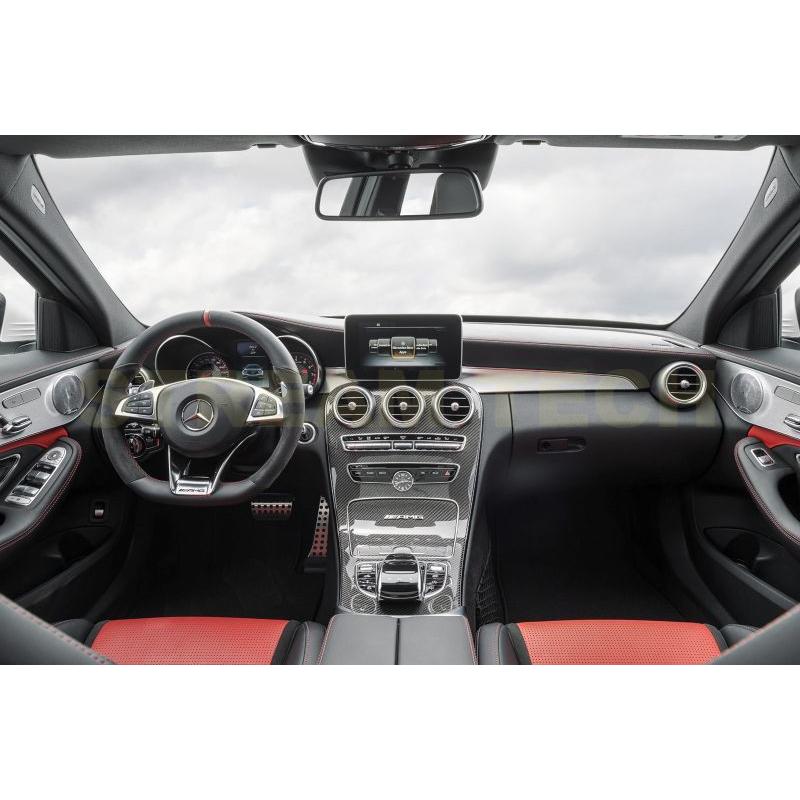 BENZ メルセデス ベンツ W205 S205 C205 A205 Cクラス用 リアルカーボン センターコンソールパネル インテリアパネル カーボンカバー 綾織 W253 C63 AMG 人気の画像
