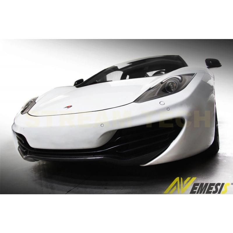 McLaren マクラーレン MP4-12C用 純正タイプ カーボン フロントスポイラー リップスポイラー フロントリップ バンパーリップ アンダーリップ カーボンリップ | 