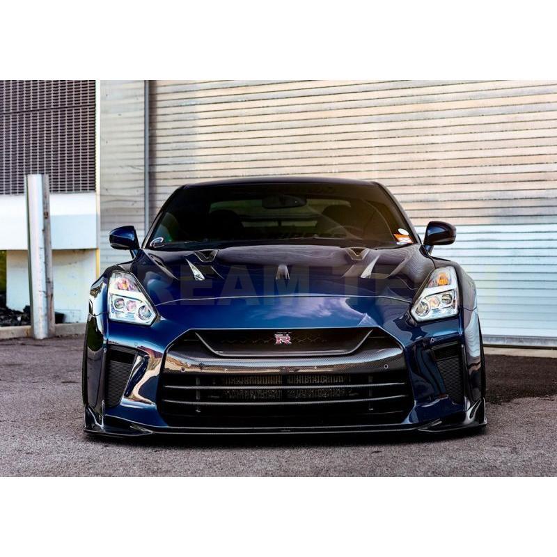 NISSAN 日産 R35 GT-R用 TSタイプ フロントバンパー 4種類有 デイライト付き フロントスポイラー リップスポイラー フロントリップ FRP カーボン 綾織 人気商品 |  | 11
