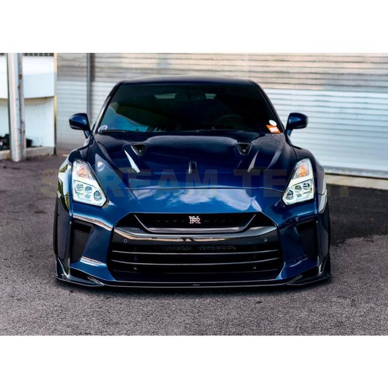 NISSAN 日産 R35 GT-R用 TSタイプ フロントバンパー 4種類有 デイライト付き フロントスポイラー リップスポイラー フロントリップ FRP カーボン 綾織 人気商品 |  | 06