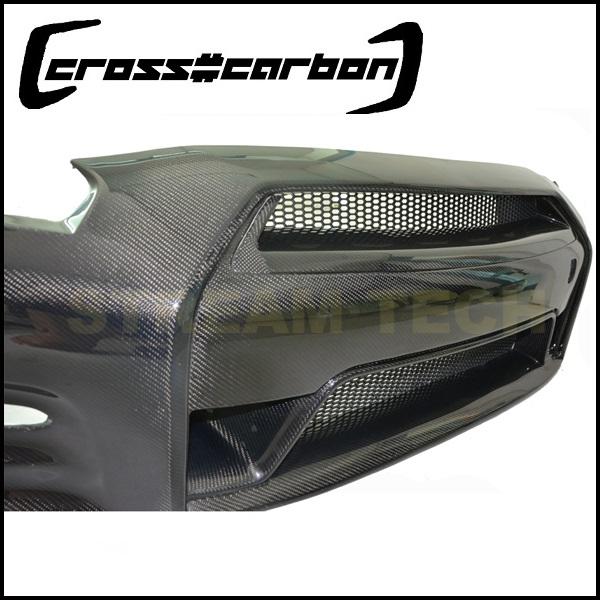 NISSAN 日産 R35 GT-R 07〜16年用 後期タイプ カーボン フロントバンパー カーボンバンパー エアロパーツ ニッサン GTR 綾織カーボン |  | 01