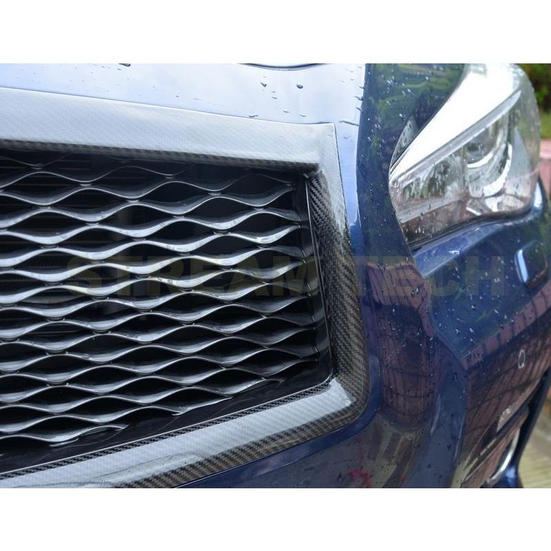 カーボンファイバー フロントグリル グリル 車上部バンパー