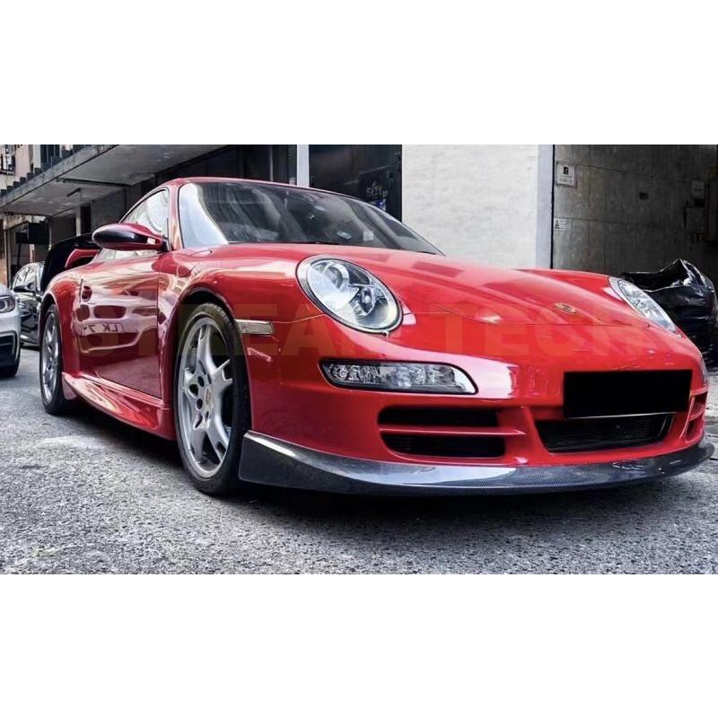 PORSCHE ポルシェ 997 カレラ 前期用 TechAタイプ カーボン フロントスポイラー リップスポイラー フロントリップ バンパーリップ テック アート 911 997.1 人気 | 