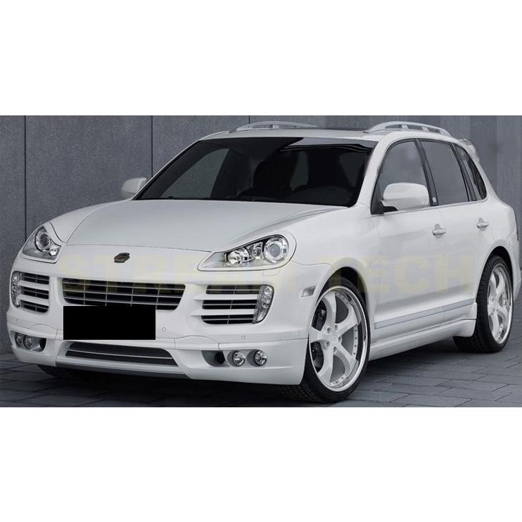 (新品)カイエン　955 957 サイドエアロのみ PORSCHE ポルシェ 957 カイエン用 TechAタイプ ハーフエアロセット LED