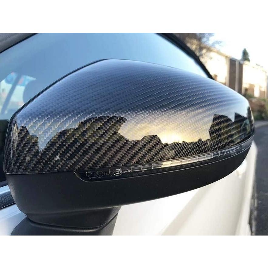 AUDI アウディ 8V A3 S3 RS3用 カーボン ミラーカバー 交換式 レーンチェンジアシスト無し サイドミラーカバー ドアミラーカバー バックミラーカバー 綾織 人気 |  | 02