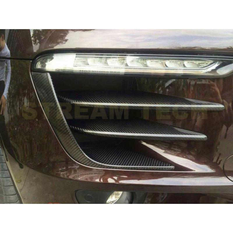 PORSCHE ポルシェ マカン用 カーボン フロントダクトフィンカバー 6ピース フォグランプカバー フォグトリム エアロガーニッシュ 綾織カーボン 95B Macan 人気 |  | 01