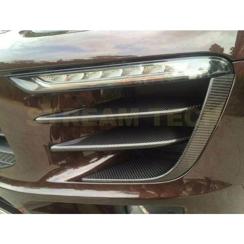 PORSCHE ポルシェ マカン用 カーボン フロントダクトフィンカバー 6ピース フォグランプカバー フォグトリム エアロガーニッシュ 綾織カーボン 95B Macan 人気 |  | 02