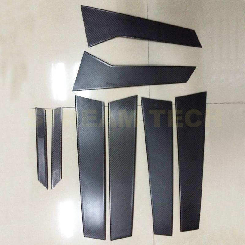 PORSCHE ポルシェ マカン用 リアルカーボン ピラーパネル 8点セット ピラーガーニッシュ センターピラー サイドピラー 綾織カーボン Porsche Macan 95B 人気商品 | 