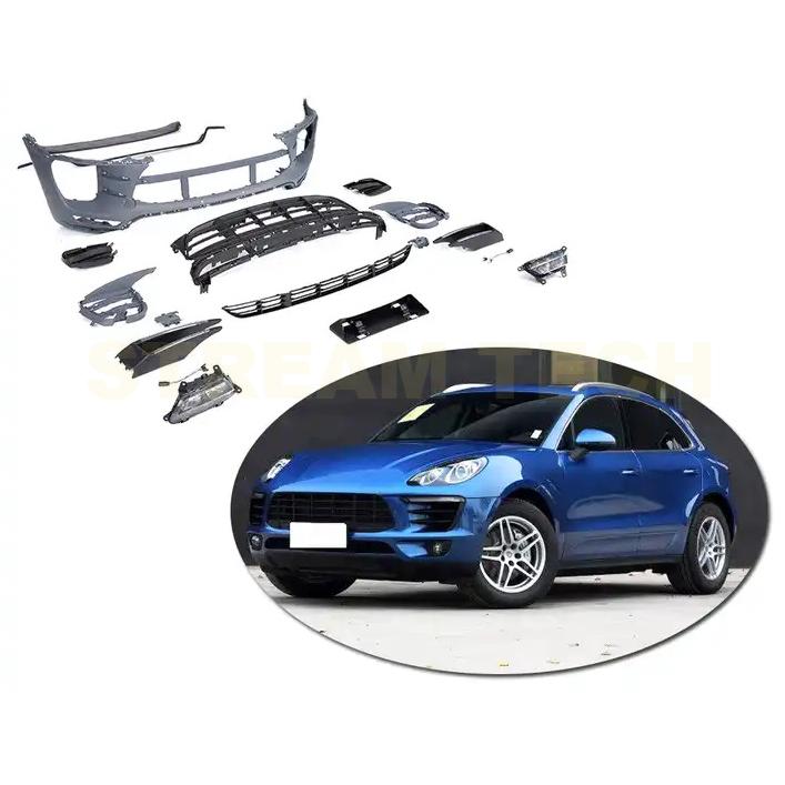 PORSCHE ポルシェ マカン用 ターボタイプ フルエアロセット ボディキット フルエアロパーツ バンパー リップ ディフューザー PPウレタン製 95B Porsche Macan |  | 01