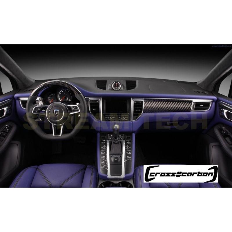 PORSCHE ポルシェ マカン 前期 右ハンドル用 カーボン インテリアパネル 7点セット カーボンパネル ガーニッシュ インパネ 綾織カーボン 95B Macan 人気商品 | 