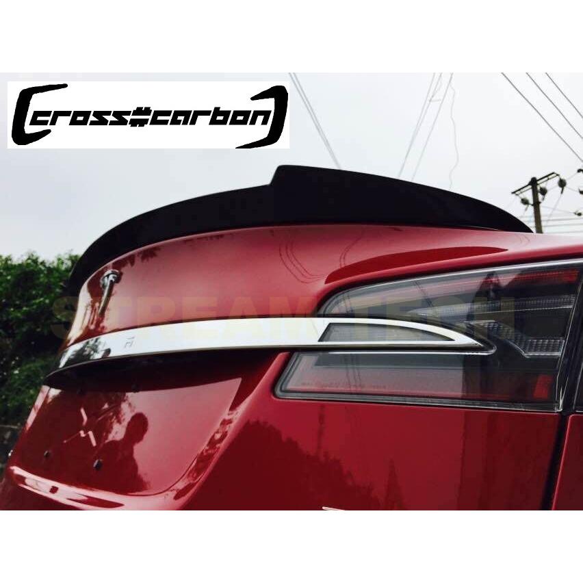 TESLA テスラ モデルS用 カーボン トランクスポイラー リアスポイラー チンスポイラー リアウイング カーボンスポイラー 綾織カーボン Tesla Model S |  | 01