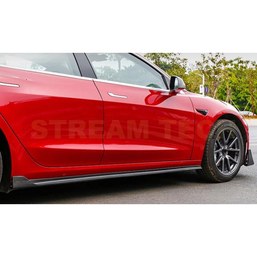 TESLA テスラ モデル3用 VRS カーボン サイドスカート サイド 