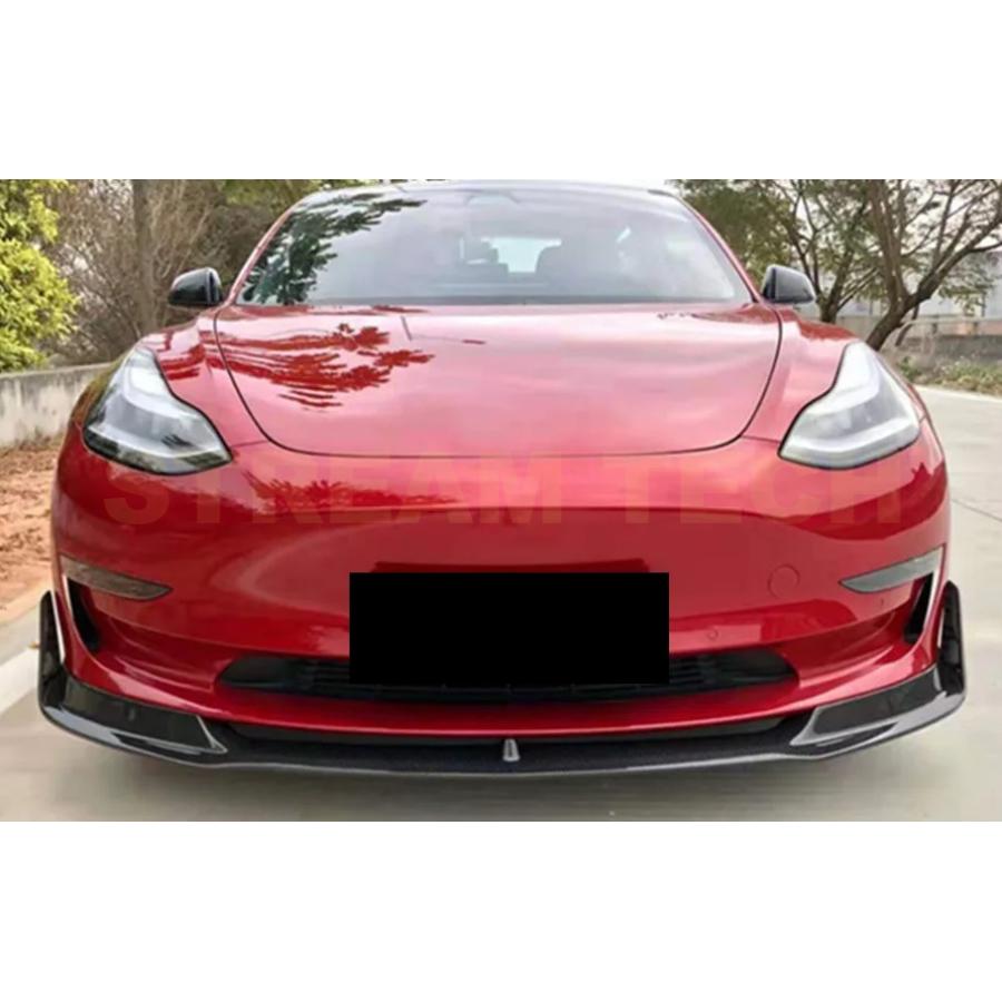 TESLA テスラ モデル3用 VRS カーボン フロントスポイラー リップ 
