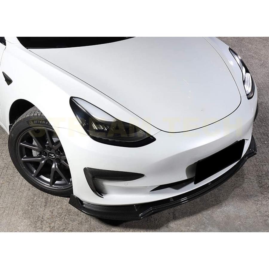TESLA テスラ モデル3用 NINTEタイプ カーボン フロントスポイラー 3