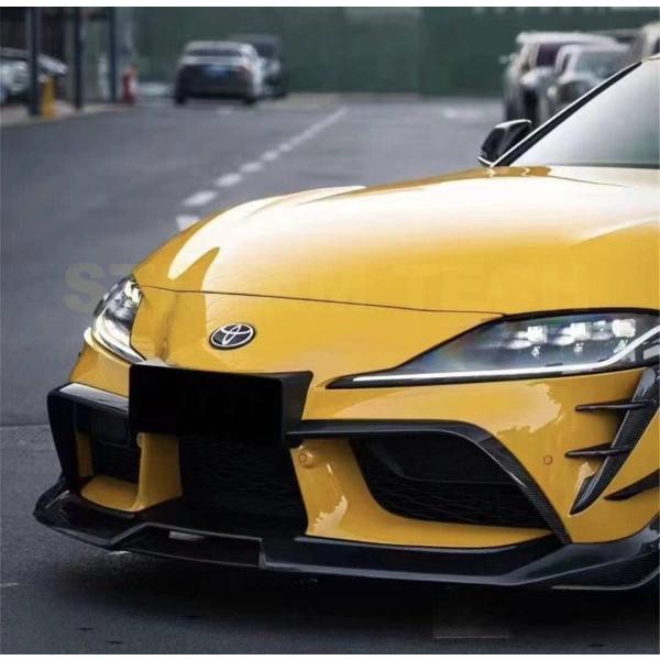 本物カーボン！ 綾織 サイドディフューザー　エアロパーツ ボルトオン 美品！ 黒 TOYOTA トヨタ A90 A91 GR スープラ用 ブラックシリーズ カーボン