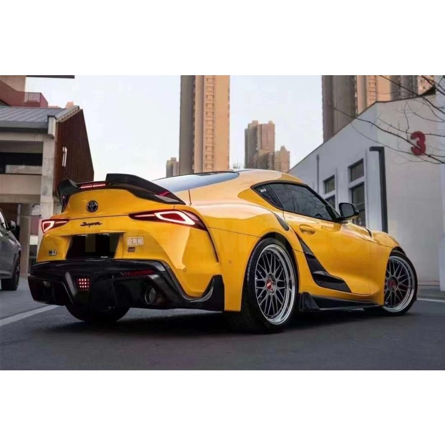 TOYOTA トヨタ A90 A91 GR スープラ用 ブラックシリーズ カーボン トランクスポイラー リアスポイラー デッキスポイラー リアウイング 綾織 GR Supra J29 DBの画像