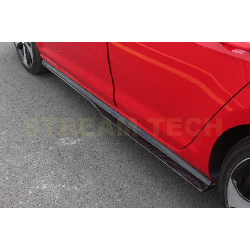 VW フォルクス ワーゲン ゴルフ7 GTI用 REVOタイプ カーボン サイドスカート サイドステップ サイドスポイラー アンダースカート 綾織カーボン MK7 Golf |  | 01