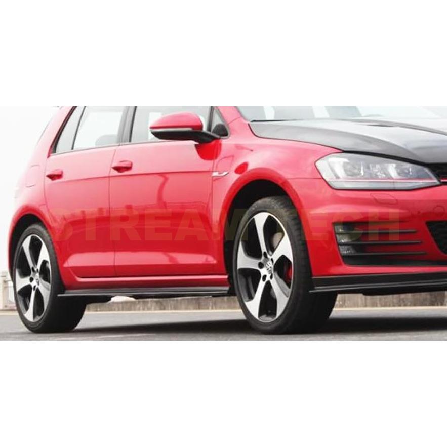 VW フォルクス ワーゲン ゴルフ7 GTI用 REVOタイプ カーボン サイドスカート サイドステップ サイドスポイラー アンダースカート 綾織カーボン MK7 Golf |  | 03