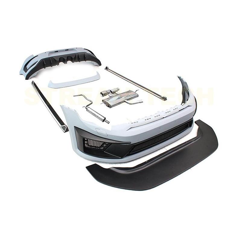 VW フォルクス ワーゲン ゴルフ7用 R400タイプ ボディキット フルエアロセット フルエアロパーツ マフラーキット バンパー Rエアロ MK7 GOLF7 人気商品 |  | 05