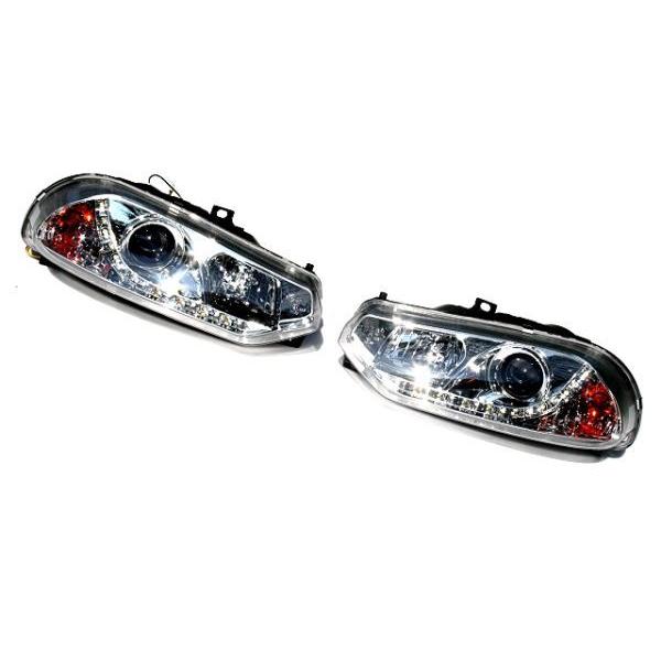 Alfa Romeo アルファロメオ 156用 新型 アウディタイプ LED クローム プロジェクターライト ランプ | 