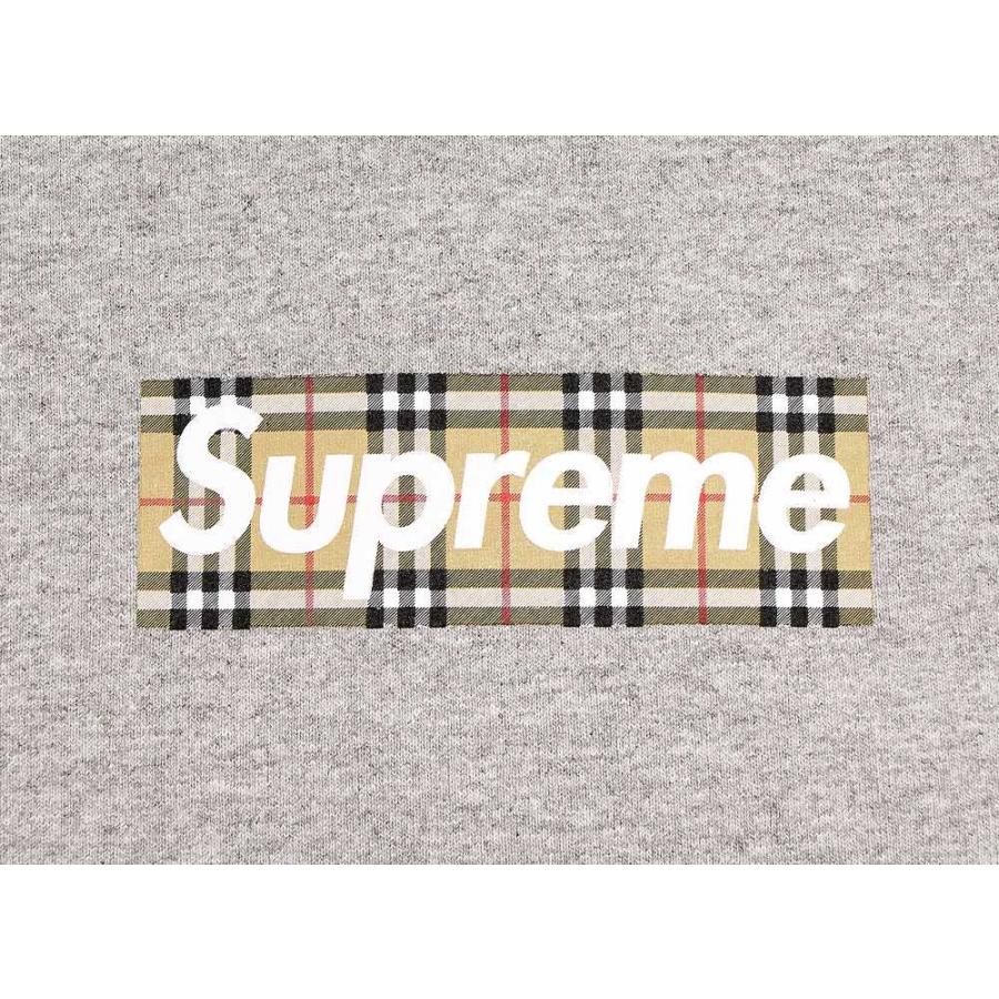 Supreme / Burberry Box Logo Hooded Sweatshirt  Heather Grey シュプリーム バーバリー ボッ L｜streethomme｜03