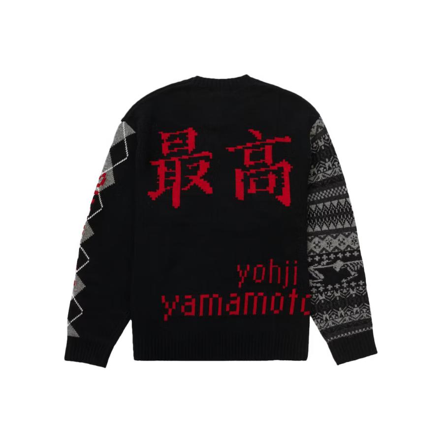 【希少】シュプリーム ヨウジ ヤマモト鉄拳セーター ブラック Supreme（シュプリーム） 20FW Supreme / Yohji Yamamoto TEKKEN