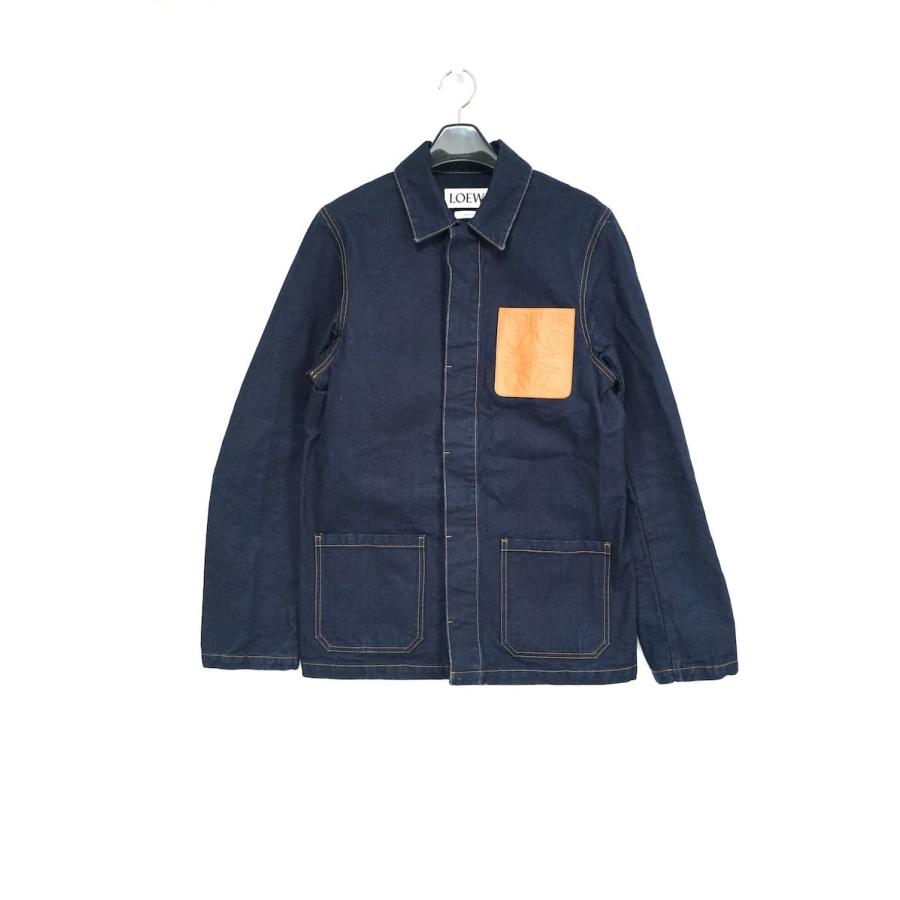 18FW LOEWE ロエベ パッチワーク アナグラム ワーク デニムジャケット 