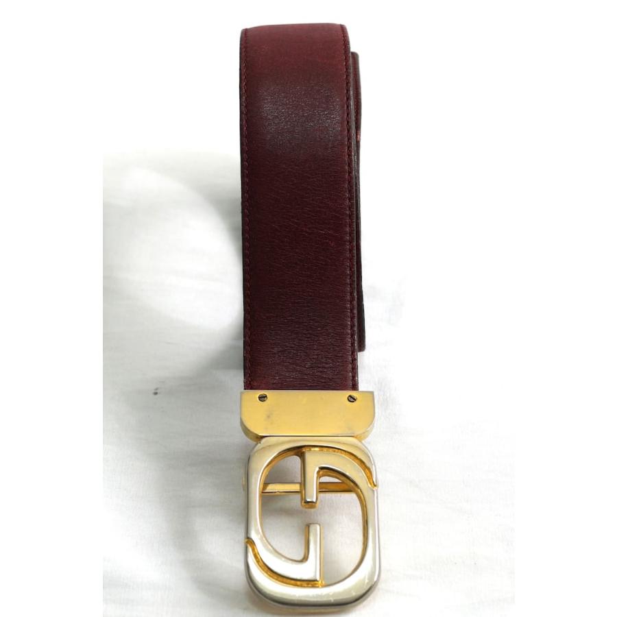 GUCCI vintage oxblood red leather belt 70s グッチ ヴィンテージ  