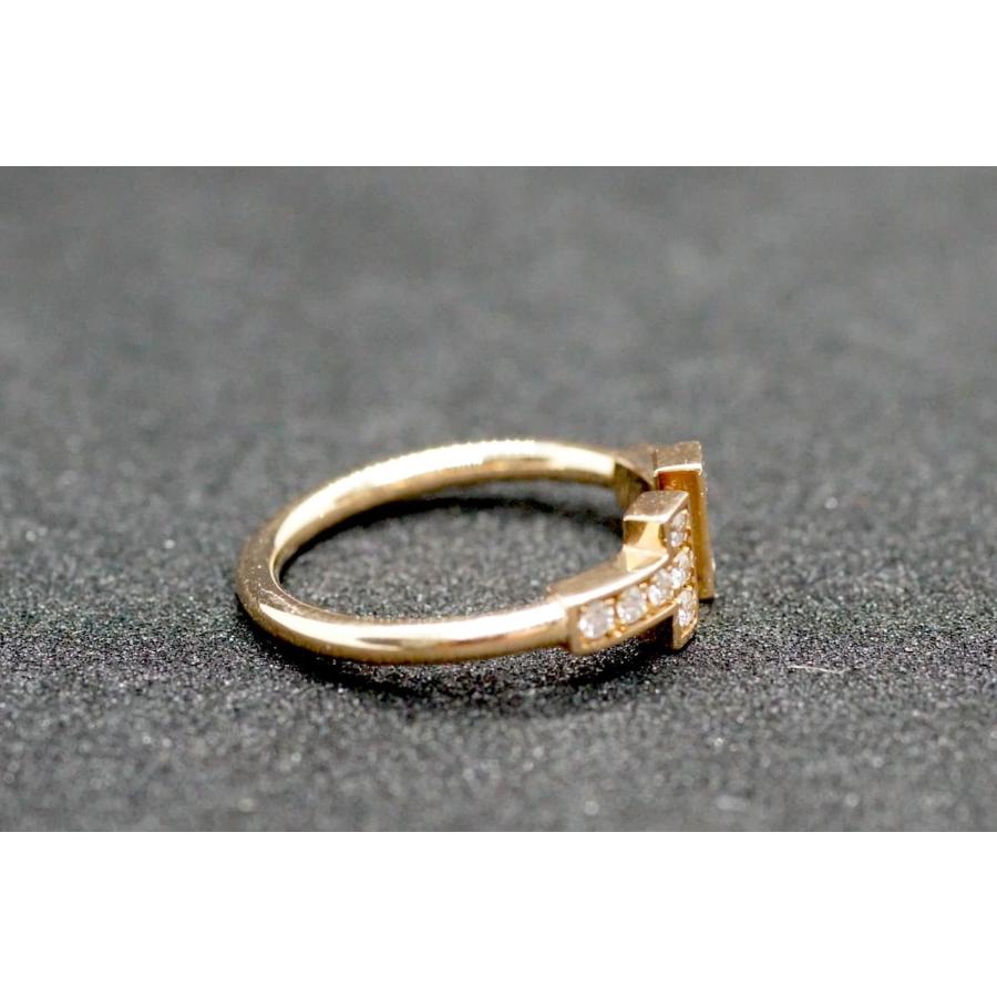 2023年12月 購入品 TIFFANY&Co. ティファニー  ゴールド Tワイヤー ダイヤ リング 指輪 ダイヤモンド サイズ9号 K18G 60｜streethomme｜19