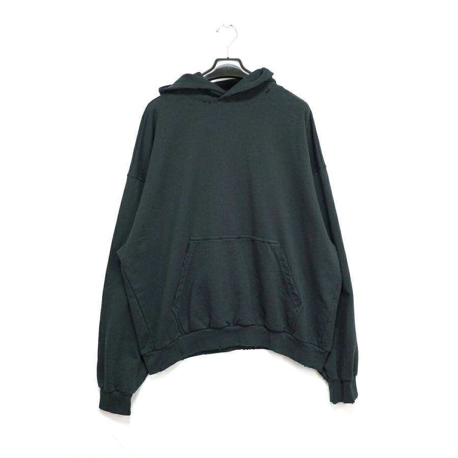 balenciaga バックロゴ　フーディー　ダメージ加工パーカー　バレンシアガ BALENCIAGA（バレンシアガ） ダメージ加工 バックロゴ刺繍 プル