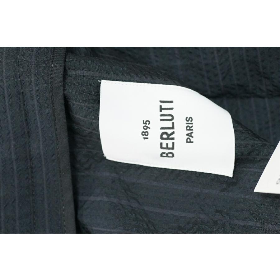 BERLUTI 1895 PARIS ベルルッティ ライト コンストラクション ストライプ トラウザー スラックス パンツ コールド ナイト ブルー_11