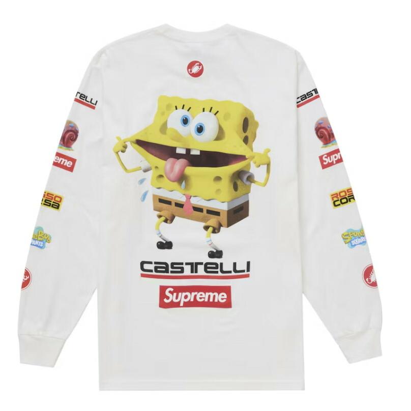 【Supreme 】未使用（スポンジボブカステリサイクリングLST）Lサイズ Supreme（シュプリーム） Supreme SpongeBob Castelli Racing L/S Tee