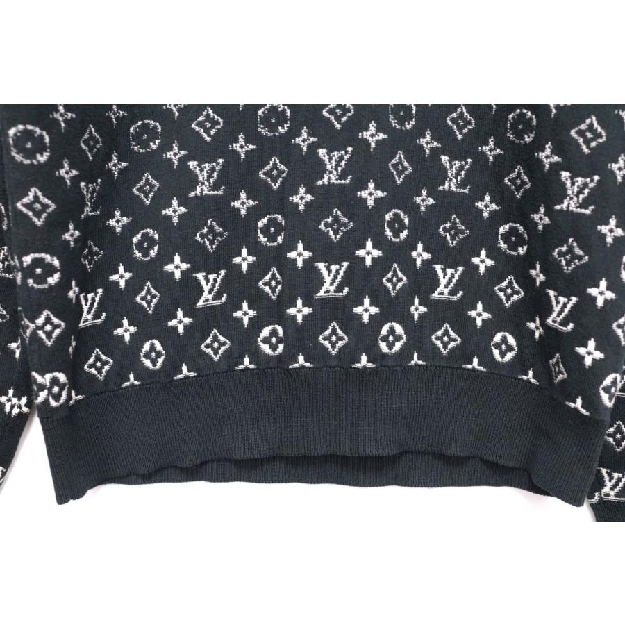 LOUISVUITTON ルイヴィトン LVSE グラデーション モノグラム デグラデ クルーネック ニット トップス Sサイズ ブラック ホワイト_4