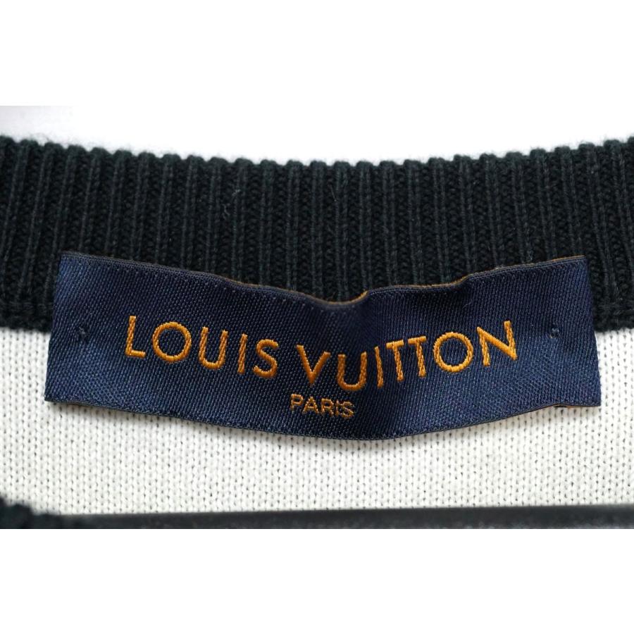 LOUISVUITTON ルイヴィトン LVSE グラデーション モノグラム デグラデ クルーネック ニット トップス Sサイズ ブラック ホワイト_8