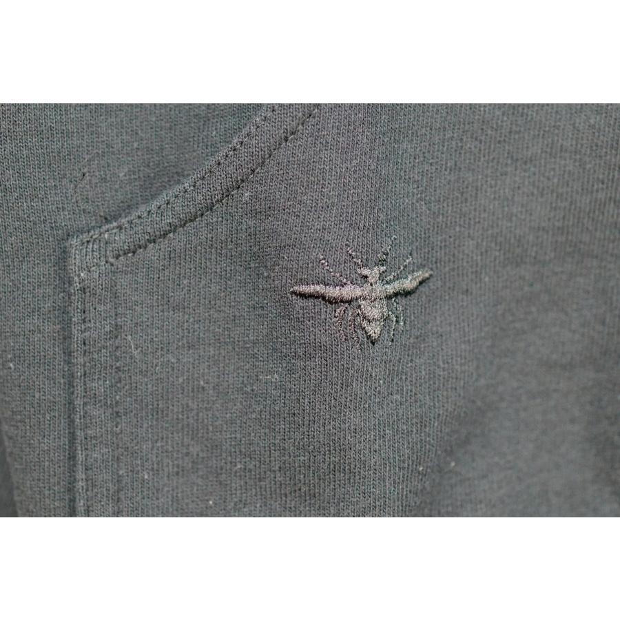 DIOR HOMME ディオールオム ジップアップ フーディー パーカー Bee刺繍 コットン ブラック XXSサイズ 463J244B0333【中古_8